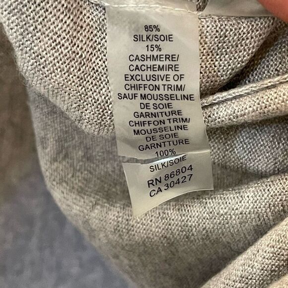 Magaschoni Women Silk Cashmere Raffle Front Open Cardigan Sz S - Picture 4 of 8